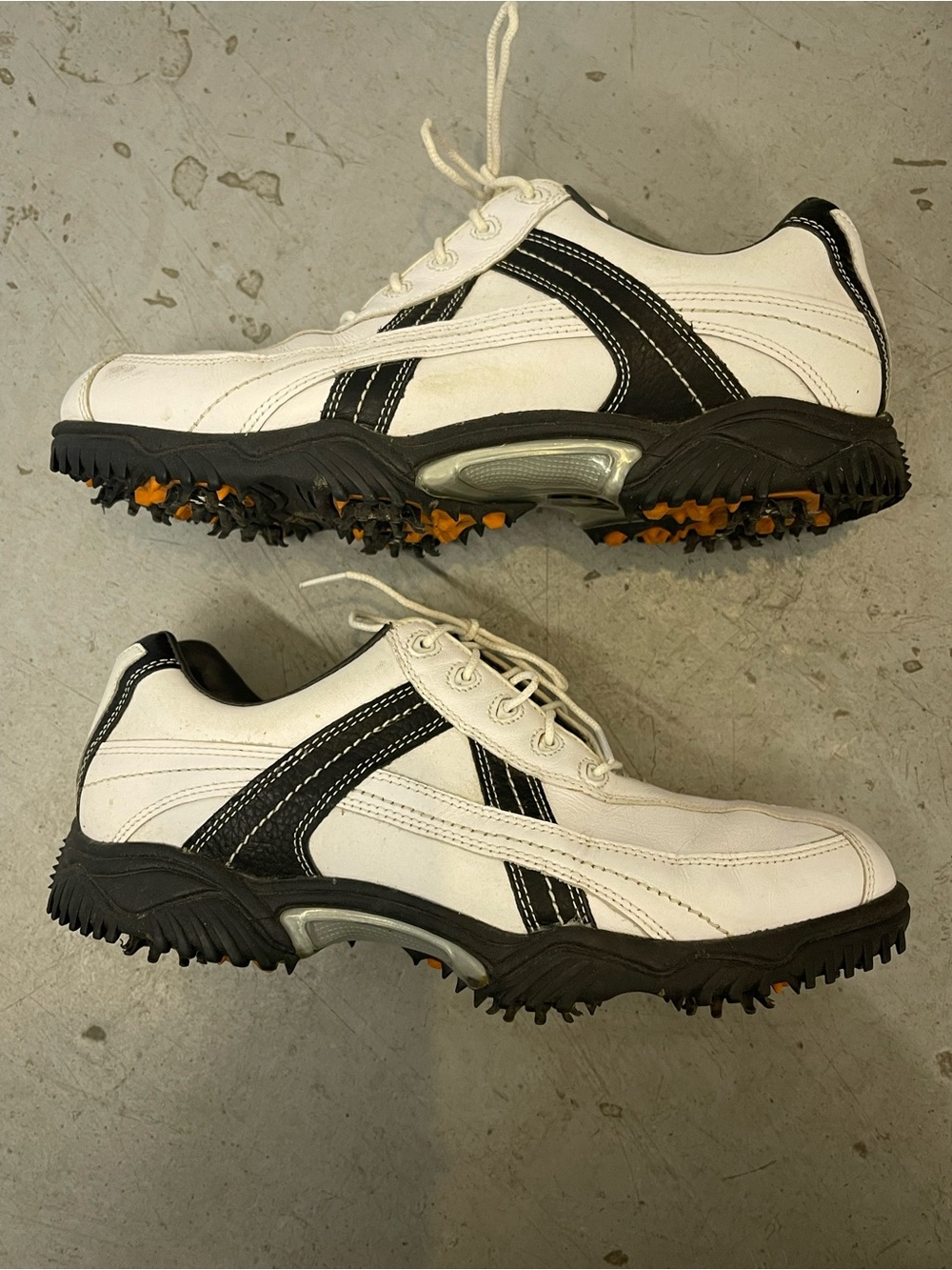 White and Black Men’s Foot Joy Athletic Golf Shoes